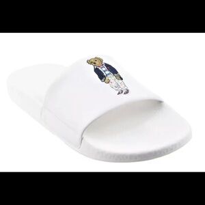 POLO Ralph Lauren Bear Edition Men's Slides Sandals Slipper Preppy White